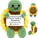 Positive Turtle Gifts for Women Men Teens - Birthday Gift for Teacher Appreciation, Turtle Graduation Gifts for Boy Girl Friend Sister Coworker, Emotional Support Inspirational Gift for Cheer Up