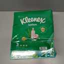 Kleenex Lotion Facial Tissues with Coconut Oil, 3 Flat Boxes, 120 Tissues Per Box, 3-Ply (White)
