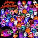 Christmas Stocking Stuffers for Kid Christmas Party Favors for Kid LED Light Up Rings Flash Christmas Toys Glow in The Dark Goodie Bag Stuffers Non Candy Gift Bag Fillers