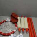 Ropoda Pool Basketball Hoop, 2-in-1 Floating Pool Toys Ring Game with 3 Balls, Outdoor Swimming Pool Basketball Games Water Play Toy Family Party for Kids Adults Age 3-12 (Red)