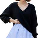 WaJuemy Shirt Extender for Women Layering Fake Top Lower Sweep Shirts Extenders Removable Undershirt Half Slip Layer (Blue)