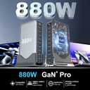 880W USB C Fast Charger Block, 10 Port USB Charging Station, GaN Pro 140W PD PPS Port for Multiple Devices,Laptop Wall Charger Compatible with DELL, HP, MacBook Pro,iPhone17/16 pro,Galaxy S24.