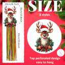 8pcs Christmas Outdoor Decorations with Tassels Christmas Hanging Santa Claus Yard Decoration for Outside 3.3ft Xmas Windsocks Signs for Home Wall Tree Lawn Yard Party Supplies Garden Decor