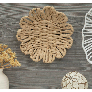Flower Woven Dish 8"  2 pcs