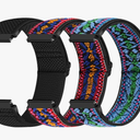 Runostrich Quick Release Nylon Watch Band - Choice of Width - 24mm Elastic Watch Straps Adjustable Stretchy Solo Loop Sport Nylon Replacement Wristband for Women Men, 5.5 inches
