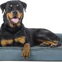 Furhaven Orthopedic Dog Bed for Large Dogs w/ Removable Bolsters & Washable Cover, For Dogs Up to 95 lbs - Plush & Suede Sofa - Deep Pool, Jumbo/XL