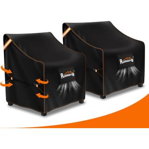 Patio Chair Covers 2 Pack, Waterproof Outdoor Furniture Covers, Heavy Duty Wicker Swivel Chair Covers for Garden Lawn 32" W x 37" D x 36" H