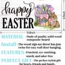 2 x Easter Wall Hanging Decor, Decorative Wall Plaque, Easter Eggs Sign, Easter Bunny Decor, Spring Decor Art, Rustic Door Hanger, Easter Home Wall Decor for Front Door Porch, Happy Easter Gift
