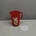 GoodCook 1-Gallon Plastic Airtight Pitcher with Vacuum Seal Lid, 1 Gallon, Red