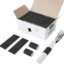NATURALABEL Standard Napkin Band, Paper Napkin Rings Self Adhesive 2000-Count (Black) (1 Boxes (2,000 Units))