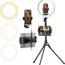 UBeesize 12" Ring Light with 74" Extendable Tripod Stand & iPad, Phone Holder, LED Circle Light with Phone,Tablet Holder for Video Recording, Photography, Live Stream, Makeup, Webcam, TikTok, YouTube