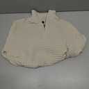 PJ PAUL JONES Mens Sweater V Neck Pullover Sweater Long Sleeve Cable Knit Textured Sweater (Beige, S)