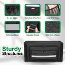 24" RV Overhead Storage Cabinet, Soft-Sided Overhead Organizer for Vans, RV Organizer Storage Cabinet Compatible with Mercedes-Benz Sprinter, Ford Transit & RAM Promaster Vans, Black
