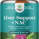 Liver Support NAC Supplement with Milk Thistle Extract - Herbal Liver Supplement with N Acetyl Cysteine, Artichoke, Choline & Beetroot - Antioxidants for Cleanse, Detox & Repair - 60 Capsules (60 Count (Pack of 1))