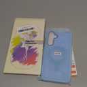 for Samsung Galaxy S25 FE Case, Matte Magnetic Phone Case with 1 Screen Protector, Support for Magsafe, Translucent Frosted Shockproof Protective Cover for Samsung Galaxy S25 FE, Light Blue