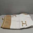 h Blanket Soft Throw Blanket Faux Fleece Cashmere Plaid Warm Shawl Thick Knitted Plush Cozy Comfy for Women Throw Blanket for Sofa Couch Bed Queen King Size 55x66 in (Khaki)