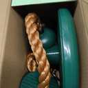 Climbing Rope with Platforms and Disc Swing Seat Set Playground Accessories Including Bonus Hanging Strap & Carabiner Tree Swing for Kids Rope Swings for Tree