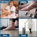6 Pairs Diabetic Socks Over The Calf - Knee High Premium, Cotton Socks Men's Size 10-13 Big & Tall Size 13-16.