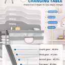 Baby Changing Table, Versatile Folding Changing Table, Waterproof Diaper Changing Station, Adjustable Height with 2 Drawers,Baby Changing Station, Mobile Nursery for Infant and Newborn, X-Large