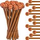 LiYiQ 25 Pcs Basketball Party Favor Cartoon Cute Fun Pens for Kids Kawaii Soccer Shape Gel Black Ink Pen Cute Basketball Pens for School Office Home Student Kids Present