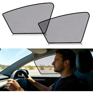 ZATOOTO Tesla Model Y Juniper 2020-2026 Front Window Shade for Driver Passenger Clear High-Clarity Static Cling Car Window Shades | No Color Distortion | Day Night Safe Driving | Come with Storage Bag