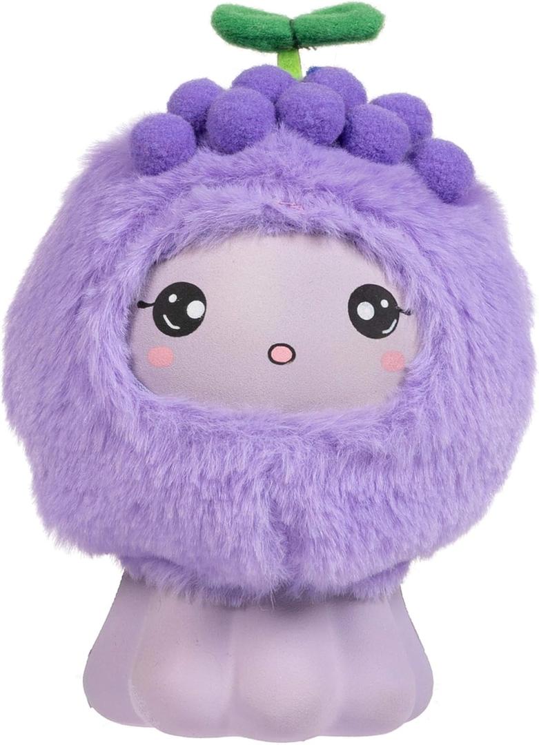 ADORA Soft & Squishy Grape Fruit Plush, Farm Fresh Scented Plush Toy Birthday Gift for Ages 1+ - Goofy Grape