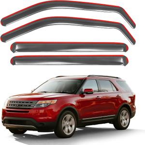 in-Channel Rain Guards for 2011-2019 Ford Explorer (Except Hybrid), Window Deflectors Window Visors for 2015 Ford Explorer Accessories, 4 Pcs