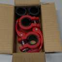 Barbell Clips 1 Inch Quick Release Weight Clamps 0.9-1.18inch Multi-Size Adjustable Olympic Clamps for Bars (Red)