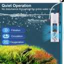 265 GPH 4-in-1 aquarium filter, 20-80 gallon fish tank filters Filtration and Oxygenation, filter for fish tank with biochemical cotton, ceramic beads, Multi-functional turtle tank filter(15 W)
