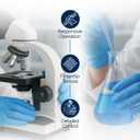 3 x Nitrile Exam Gloves, Disposable Gloves Latex Free for Medical Care, First Aid, Cleaning, Food Prep,100 Count, Blue (Blue, XL)