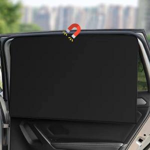 2 x Car Side Window Sun Shades, Window Sunshades Privacy Curtains, 100% Block Light for Breastfeeding, Taking a nap, Changing Clothes, Camping (Back Seat 2pcs)