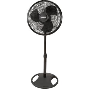 Lasko 16 Inch 3-Speed Quiet Adjustable Tilting Wide-Area Oscillating Standing Pedestal Fan for Bedroom, Kitchen, Home, and Office, Black