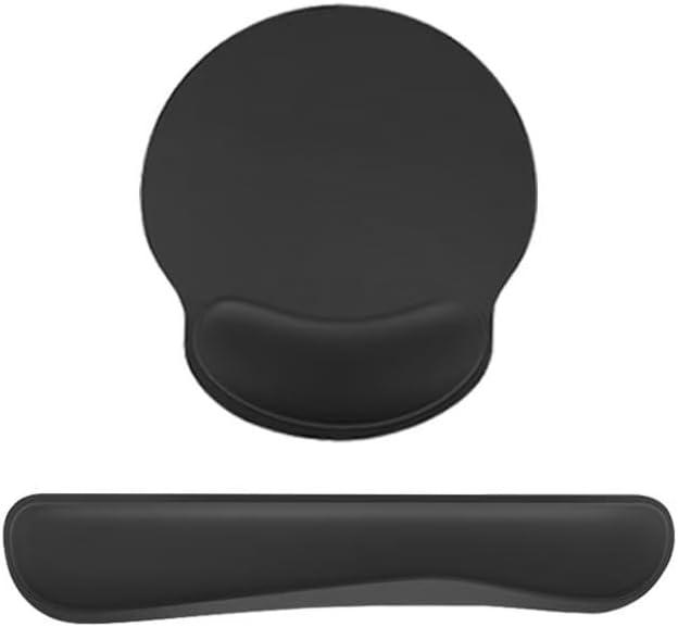Memory Foam Mouse Pad and Wrist Rest Set, Rubber Base (Mouse pad + Keyboard pad)
