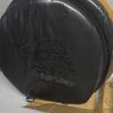 Bath Bliss Extra Soft Standard Round Toilet Seat | Decorative Vinyl Lid | Adjustable Quick Screw Attach Non-Slip Hinges | Bathroom | Black