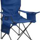 Coleman Portable Camping Chair with 4-Can Cooler, Cushioned Seat & Back with Side Pockets & Cup Holder, Carry Bag Included, Great for Camping, Tailgating, Firepits, Patio, & More