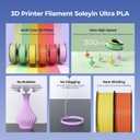 Soleyin PLA Filament 1.75mm 10 Pack 10KG, 3D Printer Filament 1kg Spool Each, Neatly Wound & Tangle-Free, High-Speed Printing, 0.02mm Accuracy, Strong Adhesion, 10 Colors Pack for FDM Printers