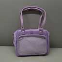 Oxford Ita Bag Crossbody Shoulder Bag Satchel Messenger Backpack Multi-Purpose Pins Display (Purple)