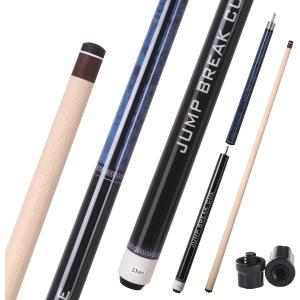 Heavy Hitter 3-Piece Jump Break Cue Stick, 23oz Heavy Jump Break Pool Cue,58 inch Canadian Hard Maple Break Cue, 13mm bakelite tip for Explosive Breaks and Effortless Jumps.