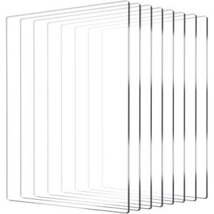 8 Packs Standard Cutting Pads Clear Acrylic Die Cutting Plates, Transparency Cutting Pads for Embossing Crafting, Standard Cutting Pads for Die Cutting Machine(8.7x6.1inches)