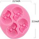 2 x Chocolate Candy Molds, Halloween Skulls Silicone, Fondant Mold for Cake Decoration Wedding Party Supplies Set of 3