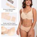 WirelessBrasfor Women Seamless Mesh Push Up No Underwire Plus Size Soft Comfortable Sleep Everyday Brattlets with Extender(Nude,M) (M)