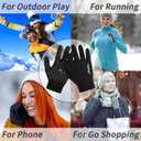 Achiou Winter Gloves, Glove for Men Women, Upgraded Touch Screen Texting Warm Running with Thermal Soft Knit Lining (Medium, Black)
