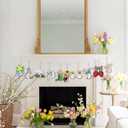 Leinuosen 50 Pcs Spring Flower Wood Ornaments Vintage Spring Floral Gnome Strawberry Wooden Hanging Cutouts Ornaments for Home Crafts Easter Summer Birthday Wedding Party Decorations (Purple)