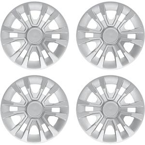 Golf Cart Hubcaps 8 inch, Universal Wheel Covers Hub Caps for Club Car, EZGo, Yamaha Golf Buggies Size 8" (Set of 4 Silver)