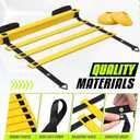 Yes4All Agility Ladder Speed Training Equipment, Adjustable Football Ladder for All Ages with Carry Bag, Durable, Portable, Multiple Colors & Rungs