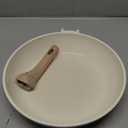 CAROTE Non Stick Frying Pan Skillet, Omelet Pan, Healthy Non Toxic Granite Chef Pan, Induction Compatible Egg Frying Pan with Heat-Resistant Handle, PFOA-Free, Cream White, 12"