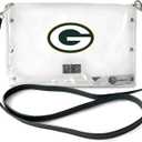 Littlearth NFL Clear Envelope Purse with Black Fashion Strap