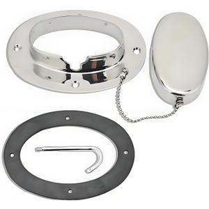 Oval Deck Pipe Hinged Chain Deck Pipe 304 Stainless Steel Chain Deck Pipe with Rubber Gasket Marine Yacht Accessories