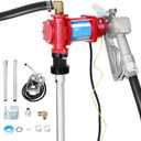 SUPERFASTRACING 10GPM 12V DC fuel transfer pump with Nozzle Kit for Gasoline Diesel Red
