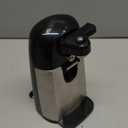 Amazon Basics 3-In-1 Electric Can Opener, Bottle Opener and Knife Sharpener with Stainless Steel Blade, Magnetic Lid Holder, Safe, Easy to Use, Powerful, Sleek Design, 50W, Black